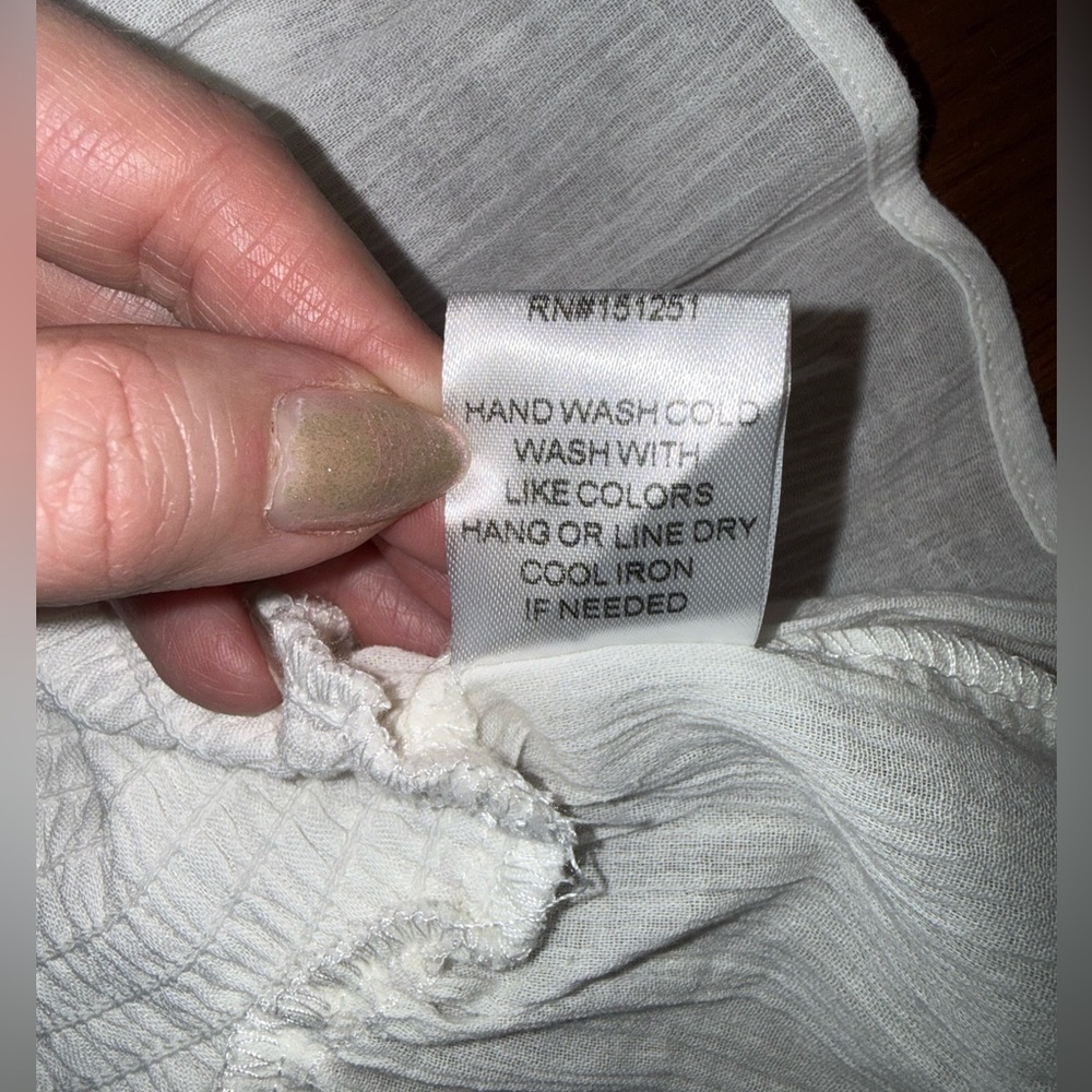 In Loom White Lace-Trim Peasant Blouse - Picture 11 of 12